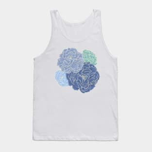 Peonies - Cool Colors Tank Top